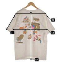 90`s The Flintstones フリントストーン プリントTシャツ ホワイト 袖裾シングル Size L 相当 福生店