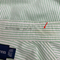 Ralph Lauren ラルフローレン キャンディストライプ ボタンダウン 長袖シャツ グリーン size15 1/2 瑞穂店