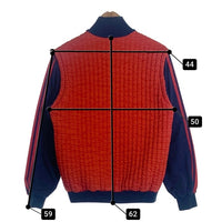 80-90's adidas アディダス トラックジャケット フリル切替 レッド ネイビー ririジップ レディース Size US L 福生店