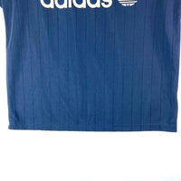 adidas アディダス IU0199 Stripe Jersey Tee ストライプ ゲームシャツ ブルー sizeXL 瑞穂店