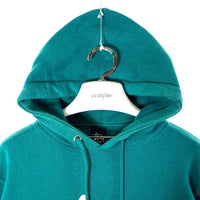 Stussy ステューシー USA製 ストックロゴワッペン プルオーバーパーカー ターコイズ sizeM 瑞穂店