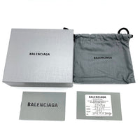 BALENCIAGA バレンシアガ レザーウォレット 二つ折り財布 ブラック イエロー 664038 福生店
