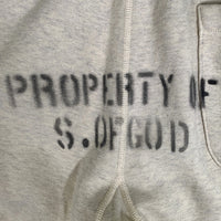 SAINT Mxxxxxx セントマイケル DENIM TEARS デニムティアーズ DT SWEAT PANTS MURAL スウェットパンツ ベージュ 汚れ加工 SM-S23-0000-094 Size L 福生店