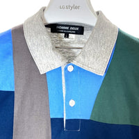 COMME des GARCONS HOMME DEUX コムデギャルソンオムドゥ DG-T002 AD2020 パッチワーク ポロシャツ グレー sizeL 瑞穂店