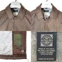 COLIMBO コリンボ フランネル裏地 ナイロン コーチジャケット ブラウン sizeXL 瑞穂店