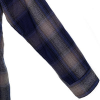 00's ST JOHN'S BAY セントジョーンズベイ フランネル オンブレチェックシャツ シャドー ブルー インド製 Size XXL 福生店