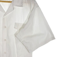 50's CREIGHTON クレイトン U.S.NAVY ショートスリーブ オープンカラーシャツ プレーン ホワイト USA製 Size L 福生店
