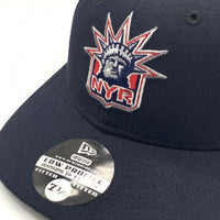90's New Era ニューエラ NHL ニューヨーク・レンジャース RANGERS LIBERTY 59FIFTY ベースボールキャップ ネイビー ウール USA製 Size 7 1/8 (56.8cm) 福生店