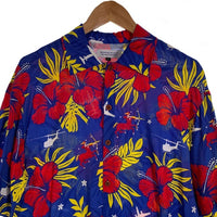 459th AIRLIFT SQUADRON 第459空輸中隊 レーヨン アロハシャツ マルチ プリント Size S 福生店