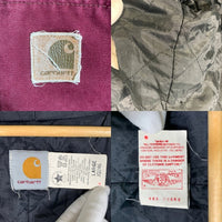 90`s Carhartt カーハート Active Jacket アクティブジャケット バーガンディー JQ246 Size L 福生店