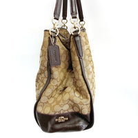 COACH コーチ F36424 シグネチャー キャンバス×レザー トートバッグ ベージュ 瑞穂店