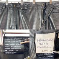 HARLEY DAVIDSON ハーレーダビッドソン 5ポケット レザーパンツ 裾切りっぱなし ブラック size32 瑞穂店