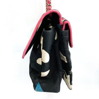 CHANEL シャネル 2.55 チョコバー チェーンショルダーバッグ 花柄 ギャランティカード付 ブラック 瑞穂店