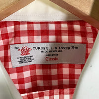 TURNBULL&ASSER ターンブル&アッサー ギンガムチェック クレリックシャツ レッド Size 15 1/2 福生店
