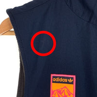 adidas アディダス リバーシブル ベスト ブラック ネイビー フリース ポリエステル FR0595 Size JP M 福生店