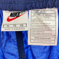 NIKE ナイキ 90's 裾ジップ サイドライン ナイロン トラックパンツ ネイビー sizeXL 瑞穂店