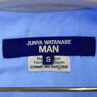 JUNYA WATANABE MAN ジュンヤワタナベ マン WM-B016 AD2023 ストライプ パッチワーク 半袖シャツ ブルー sizeS 瑞穂店