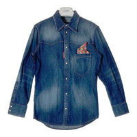 DSQUARED2 ディースクエアード 02PR/2018/1863/1 デニム ウエスタンシャツ インディゴ size48 瑞穂店