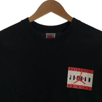 90's NIKE ナイキ AIR JORDAN エアジョーダン プリントTシャツ ブラック イラスト 銀タグ Size L 福生店