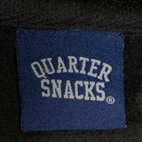 QUARTER SNACKS クウォータースナックス バックプリント プルオーバースウェットパーカー ブラック Size XL 福生店