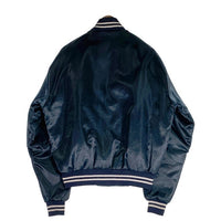 90's U.S.NAVY 米海軍 ナイロン スタジアムジャケット スタジャン ネイビー USA製 SOFFE JACKET Size L (42-44) 福生店