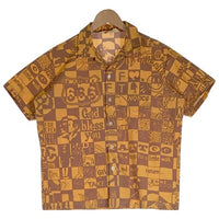 THE SOFT MACHINE ソフトマシーン 半袖シャツ 総柄 イエロー SM-22SS-009 Size L 福生店
