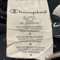 Champion チャンピオン リバースウィーブ Cマーク 総柄 ロゴプリント パーカー ブラック sizeM 瑞穂店