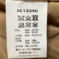 SUGAR CANE シュガーケーン レザーヨーク ダウンベスト ネイビー SC12340 Size S 瑞穂店