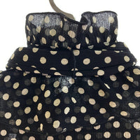 LOULOU WILLOUGHBY ルルウイルビー 212020-13 長袖ボウタイブラウス ドット ブラック size02 瑞穂店