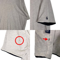 Nautica ノーティカ ダブルフェイス Tシャツ グレー ネイビー TOO BIG Size XXL 相当 福生店