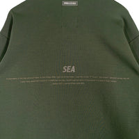 WIND AND SEA ウィンダンシー ポンチスウェット ロングスリーブポロシャツ オリーブ WDS-O-MILTECH-23-Q2-CS-03 Size M 福生店