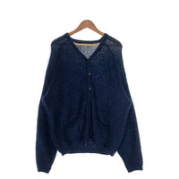 60's ヴィンテージ モヘアカーディガン ネイビー 毛足長め Jantzen ジャンセン リペア補修あり Size XL 相当 福生店