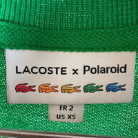 LACOSTE×Polaroid ラコステ×ポラロイド 5連ロゴ ポロシャツ グリーン sizeXS 瑞穂店