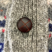 Jamieson's ジャミーソンズ ノルディック柄 カーディガン グレー×マルチ sizeM 瑞穂店