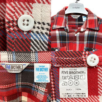 FIVEBROTHER ファイブブラザー 151860 ネルシャツ レッド sizeL 瑞穂店