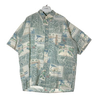Reyn Spooner レインスプーナー MELE KALIKIMAKA メレ・カリキマカ アロハシャツ アイボリー size- 瑞穂店