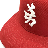 90's New Era ニューエラ MLB ニューヨーク・ヤンキース 59FIFTY ベースボールキャップ レッド 注音符号 USA製 Size 7 1/8 (56.8cm) 福生店
