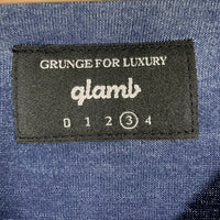 glamb グラム Tri layered CS トライレイヤードカットソー ラグランスリーブ ホワイト ネイビー GB0120/CS01 Size 3 福生店