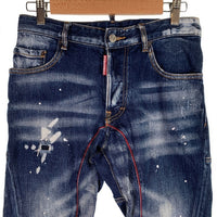 DSQUARED2 ディースクエアード 22AW Skater Jeans スケータージーンズ ペンキ/ダメージ加工 インディゴ S74LB0764 S30342 Size 44 福生店