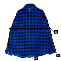 glamb グラム バッファローチェック フランネルシャツ ブルー ブラック GB17SM/SH07 Size 3 瑞穂店