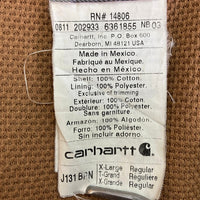 Carhartt カーハート J131 BRN メキシコ製 アクティブジャケット 裏サーマル ブラウン sizeXL 瑞穂店
