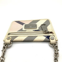 BURBERRY BLUE LABEL バーバリーブルーレーベル コイン パスケース チャーム ホワイト マルチ 瑞穂店