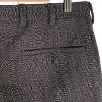 PRADA プラダ ヘリンボーン ウール スラックス グレー 厚手 Size 46 福生店