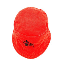 STUSSY HATS ステューシー 90's ロゴ刺繍 バケットハット レッド sizeL/XL 瑞穂店