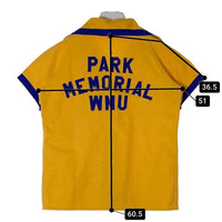HOLT’S ホルツ 50's PARK MEMORIAL WMU ワッペン リンガー 半袖シャツ イエロー size36 瑞穂店