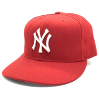 90's New Era ニューエラ MLB ニューヨーク・ヤンキース 59FIFTY ベースボールキャップ レッド ウール USA製 Size 7 3/8 (56.8cm) 福生店