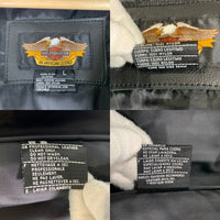 HARLEY-DAVIDSON ハーレーダビッドソン レザーベスト スナップボタン ブラック USA製 Size L 福生店