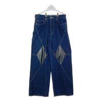 Jieda ジエダ STUDIOUS別注 PATCH DENIM WIDE PANTS パッチ デニム ワイドパンツ インディゴ size2 瑞穂店