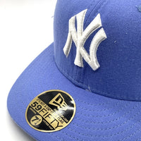 90's New Era ニューエラ MLB ニューヨーク・ヤンキース 59FIFTY ベースボールキャップ ライトブルー ウール USA製 Size 7 1/4 (57.7cm) 福生店