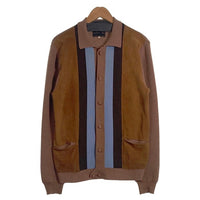 The Duffer of St. George ザ ダファー オブ セントジョージ SUEDE YARDIE CARDIE スエード ヤーディー カーディー ニットカーディガン ブラウン Size L 福生店